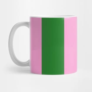 Pink and Green Stripes Mug